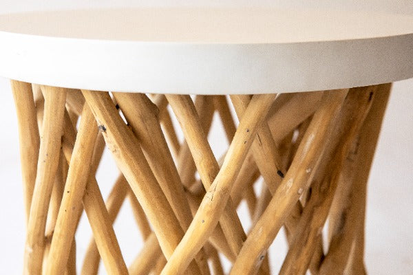 Mesa de apoyo Minbo Coral Blanco